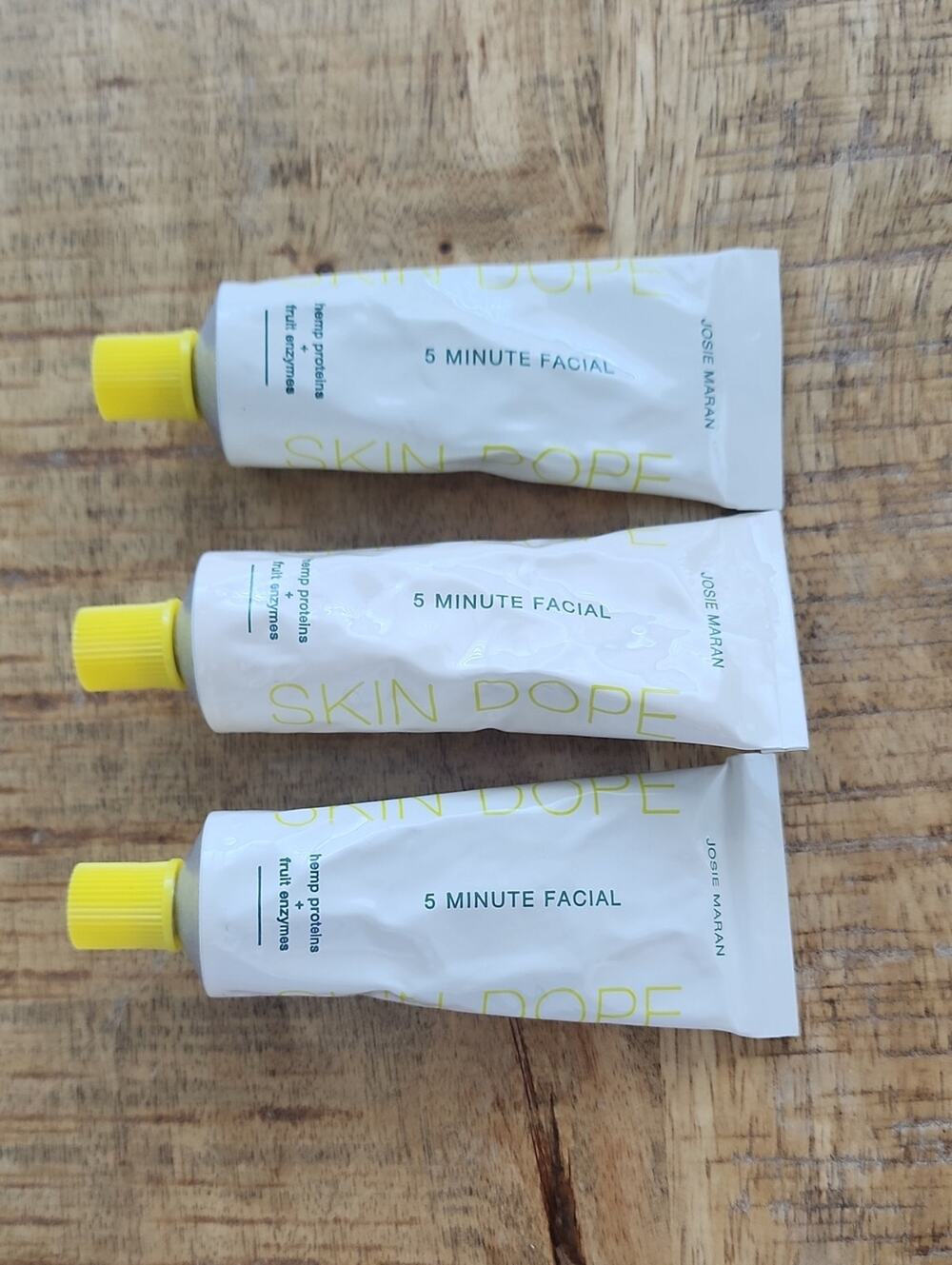 JOSIE MARAN 5 Minute Facial Mask Argan Oil Fruit Enzymes Unscented Set of 3